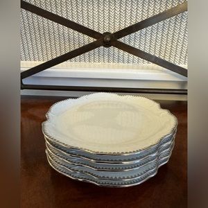 Anna Weatherly Bread and Butter Dish Set of 5 Platinum